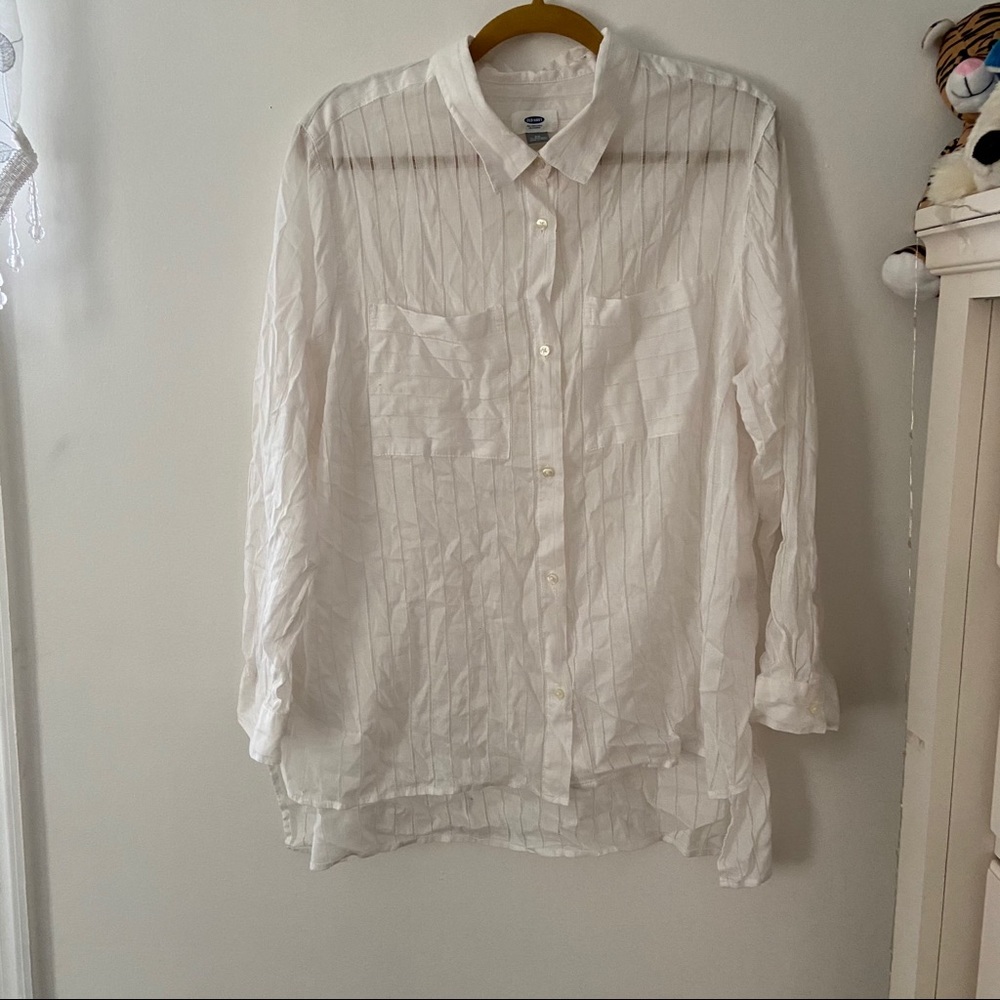 Old Navy White Button Down Shirt